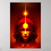 Fire Goddess Fantasy Art Poster (Vorne)