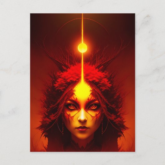 Fire Goddess Fantasy Art Postkarte (Vorderseite)