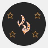 FIRE GODRUNE Stars Runder Aufkleber (Vorderseite)