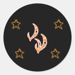 FIRE GODRUNE Stars Runder Aufkleber