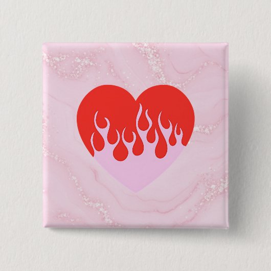 Fire Heart Button (Vorderseite)