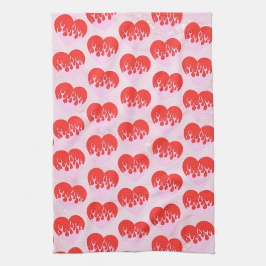 Fire Heart Geschirrtuch (Vertikal)