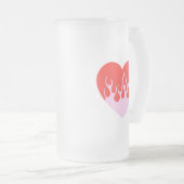 Fire Heart Mattglas Bierglas (VorderseiteRechts)