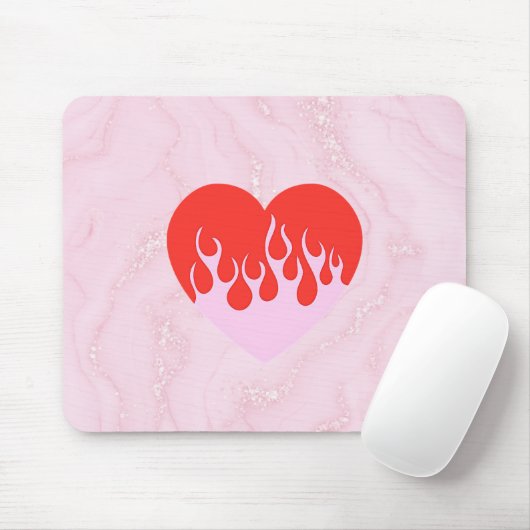 Fire Heart Mousepad (Mit Mouse)