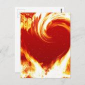 fire-heart postkarte (Vorne/Hinten)
