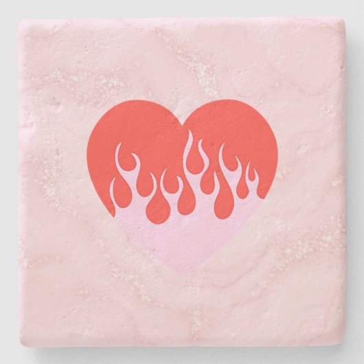 Fire Heart Steinuntersetzer (Vorderseite)