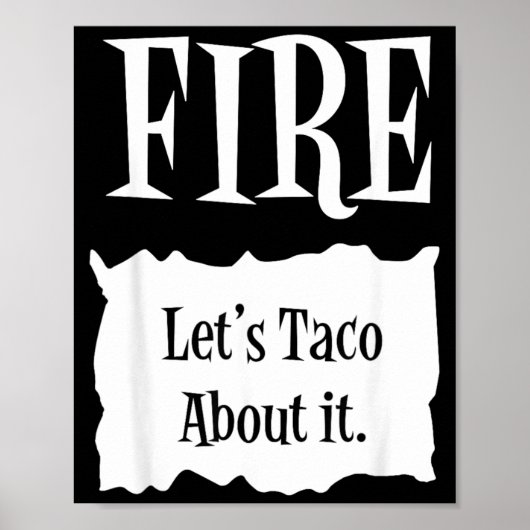 FIRE - Heißes Packet Halloween-Taco-Kostüm Poster (Vorne)