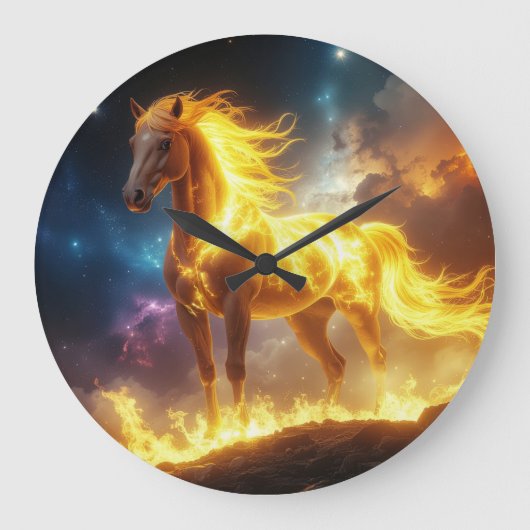 FIRE HORSE - 2026 - CHINESE ZODIACS GROßE WANDUHR (Vorderseite)