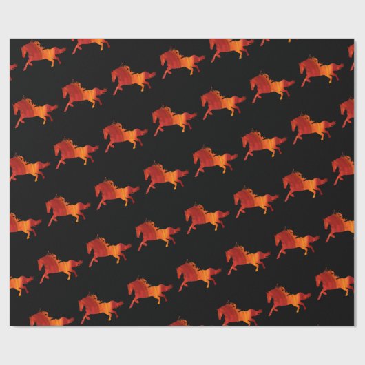 Fire Horse Art Geschenkpapier (Flach)