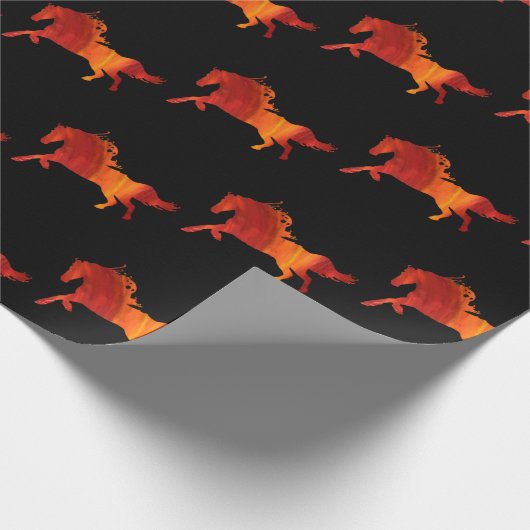 Fire Horse Art  Geschenkpapier (Ecke)