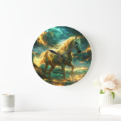 FIRE HORSE - CHINESE ZODIAC -  GROßE WANDUHR (Zuhause)