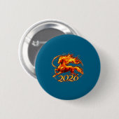 Fire Horse Chinese Zodiac Symbol 2026 Lunar New Ye Button (Vorne & Hinten)