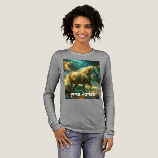 FIRE HORSE - CHINESE ZODIAC -  Tri-Blend SHIRT (Volle Vorderseite)