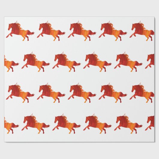 Fire Horse  Geschenkpapier (Flach)