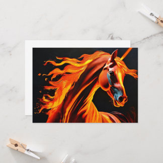 fire horse, horse, animals, flame, fire einladung