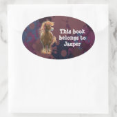 Fire Horse Lable Ovaler Aufkleber (Tasche)