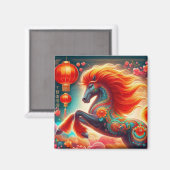 Fire Horse Magnet (Vorderseite/Rückseite)