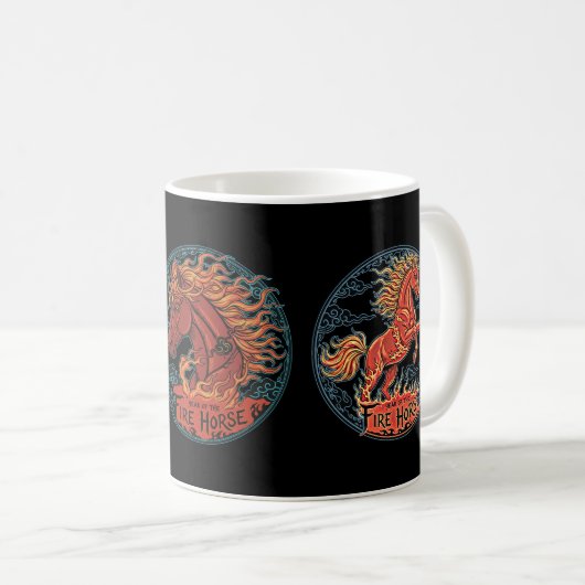 Fire Horse Mug Kaffeetasse (VorderseiteRechts)