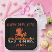 Fire Horse Paper Plate Pappteller (Party)