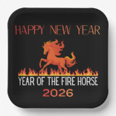 Fire Horse Paper Plate Pappteller (Vorderseite)