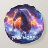 FIRE HORSE - SHENG XIAO -  RUNDES KISSEN (Rückseite)