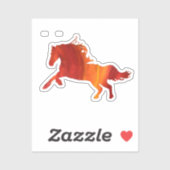 Fire horse Sticker (Blatt)