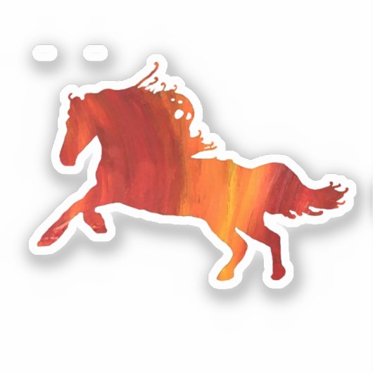 Fire horse Sticker (Vorderseite)