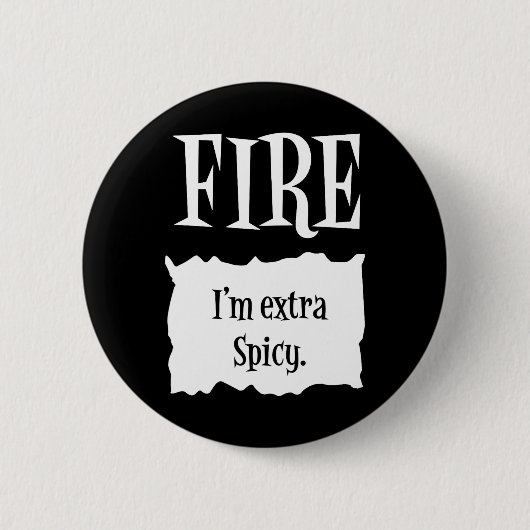 FIRE - Hot Packet Halloween Taco Kostüm Button (Vorderseite)