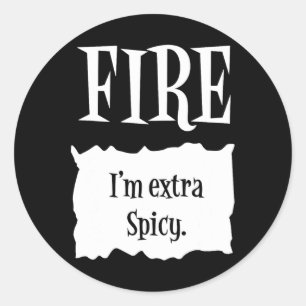 FIRE - Hot Packet Halloween Taco Kostüm Runder Aufkleber