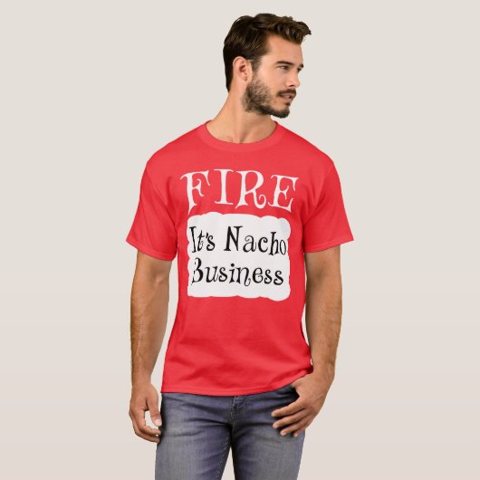 FIRE Hot Packet Halloween Taco Kostüm T-Shirt (Vorne ganz)