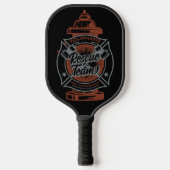 Fire Hydrant ADD NAME Fire Fighter Rescue Team Pickleball Schläger (Vorderseite)