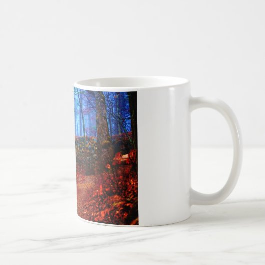 Fire & Ice Forest Oil Painting Geschenke Bekleidun Kaffeetasse (Rechts)