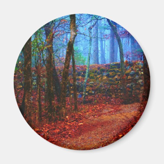 Fire & Ice Forest Oil Painting Geschenke Bekleidun Magnet (Vorne)