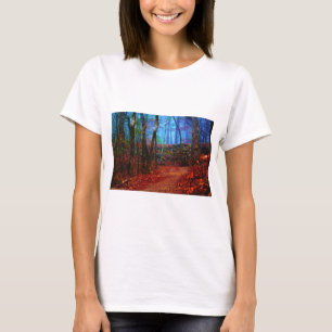 Fire & Ice Forest Oil Painting Geschenke Bekleidun T-Shirt