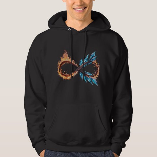 Fire & Ice Infinity Men's Basic Hooded Sweatshirt (Vorderseite)