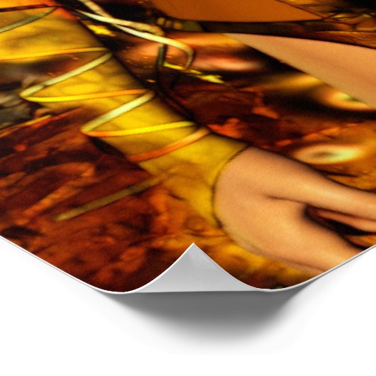 Fire & Ice Science Fiction Fantasy Art Poster (Ecke)