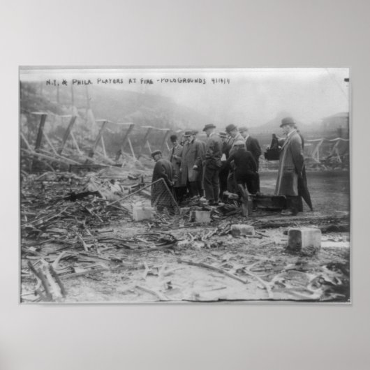 FIRE in Polo Grounds, New York 1911 Poster (Vorne)