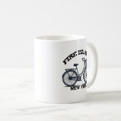 FIRE INSEL NEW YORK Fahrrad mit Korbfahrrad Kaffeetasse (VorderseiteRechts)