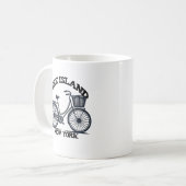 FIRE INSEL NEW YORK Fahrrad mit Korbfahrrad Kaffeetasse (Vorderseite Links)