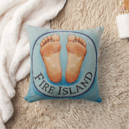 Fire Island barfuß und frei! Lustiges Gastgeschenk Kissen