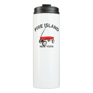Fire Island große Version Roter Wagen Long Island Thermosbecher