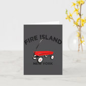 Fire Island Large Version Red Wagon Long Island Ny Karte (Gelbe Blume)