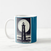 Fire Island Lighthouse New York Moon Kaffeetasse (Links)