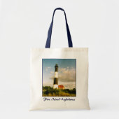 'Fire Island Lighthouse @ Sunset' Budget-Leinwand Tragetasche (Vorne)