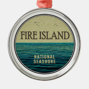 Fire Island National Seashore New York Ocean Birds Ornament Aus Metall