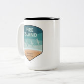 Fire Island National Seashore New York Seaguls Zweifarbige Tasse (Vorderseite Links)