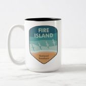 Fire Island National Seashore New York Seaguls Zweifarbige Tasse (Links)