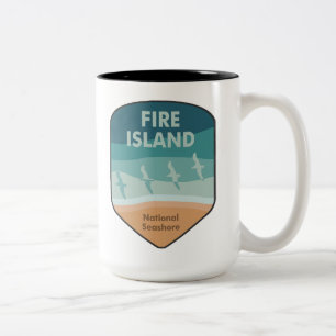 Fire Island National Seashore New York Seaguls Zweifarbige Tasse