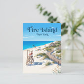 Fire Island New York Postkarte (Stehend Vorderseite)