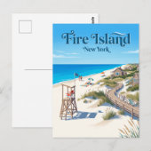 Fire Island New York Postkarte (Vorne/Hinten)